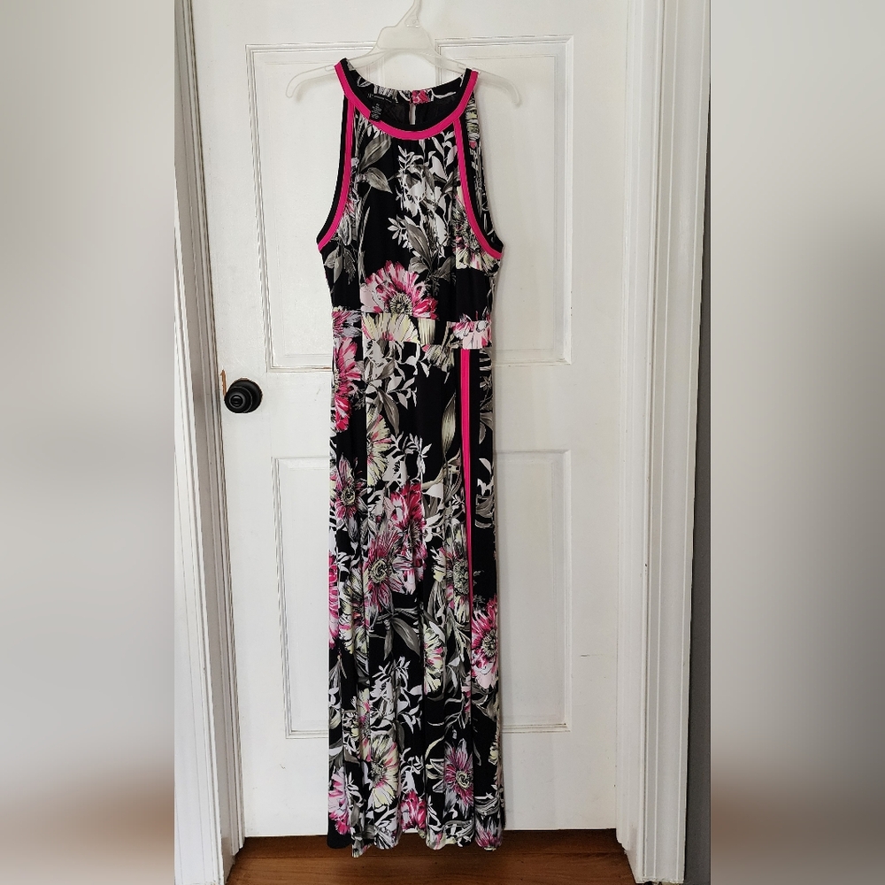 Floral INC Sleeveless Dress with Pink Accents